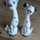 Paire de chiens dalmatiens vintage