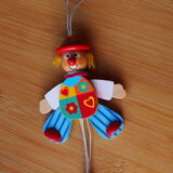 Old toy, articulated wooden puppet