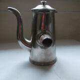 Chocolatière en metal blanc