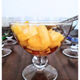 Coupes en verre coloré - lot de 6