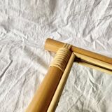 Vintage bamboo and rattan mirror