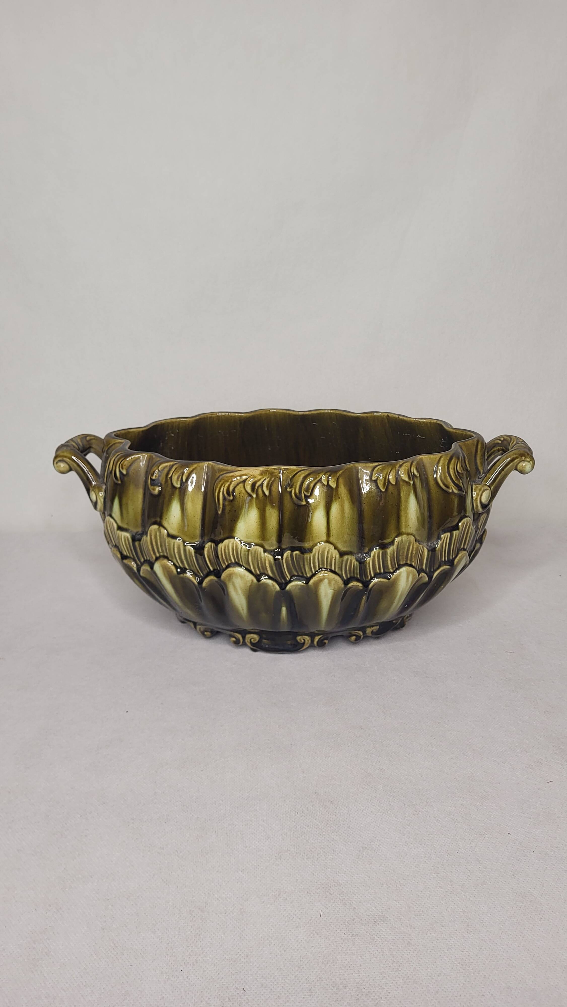 Art Nouveau barbotine planter 1900's