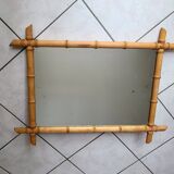 Vintage bamboo mirror