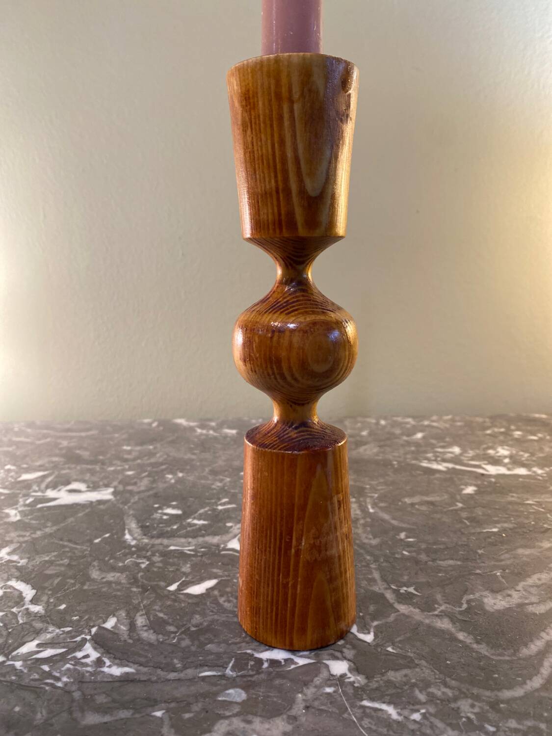 Wooden candle holder