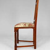 Pair of neo-Gothic chairs in Carved Walnut circa 1890