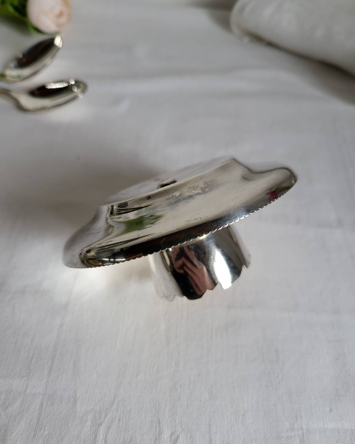 Silver-plated egg cup