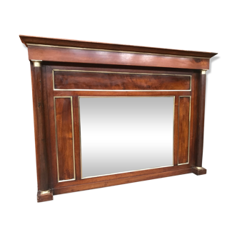 Trumeau - Mirror empire era in restored walnut  138x97cm