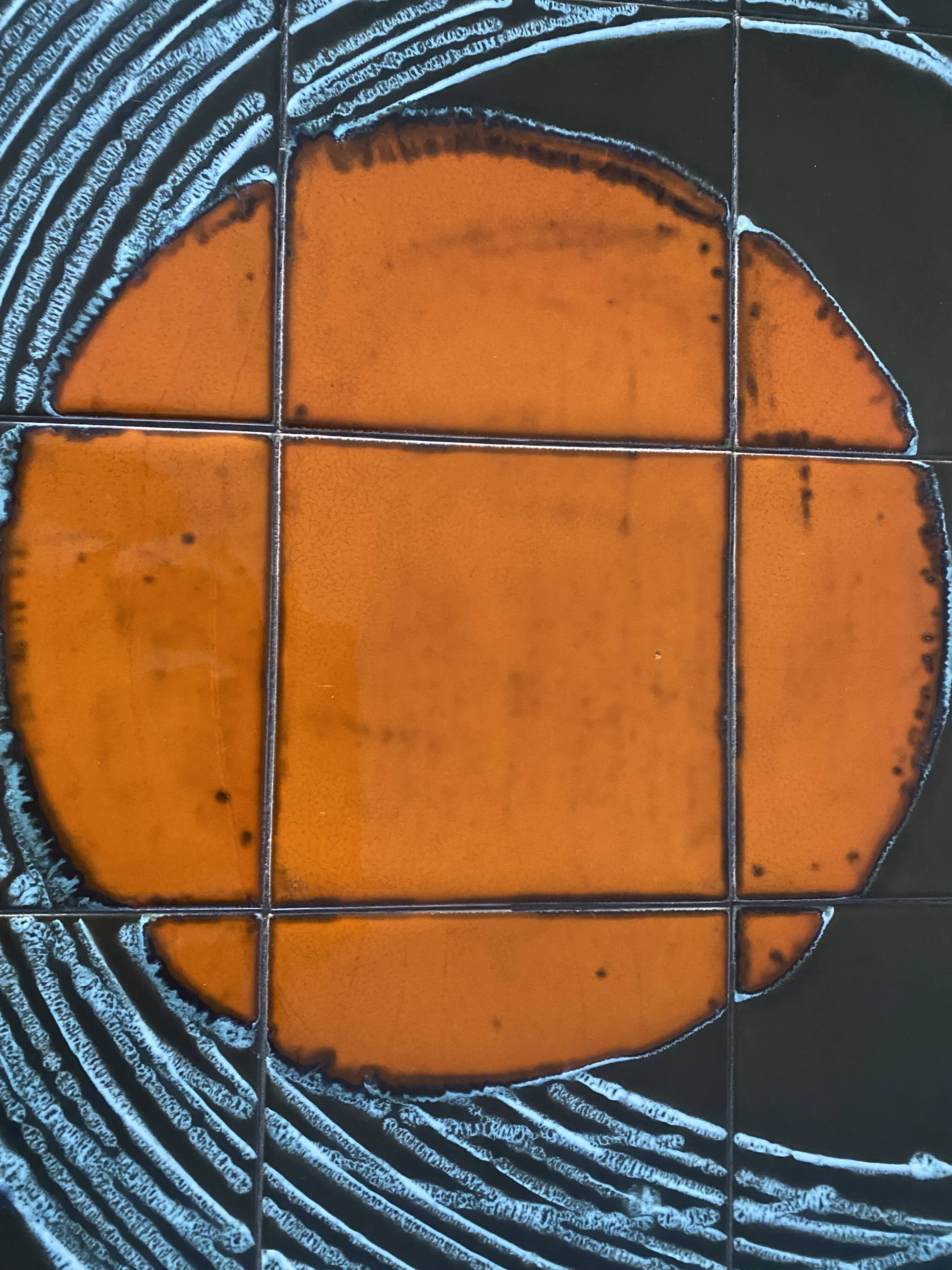 Table basse céramique bois style Vallauris