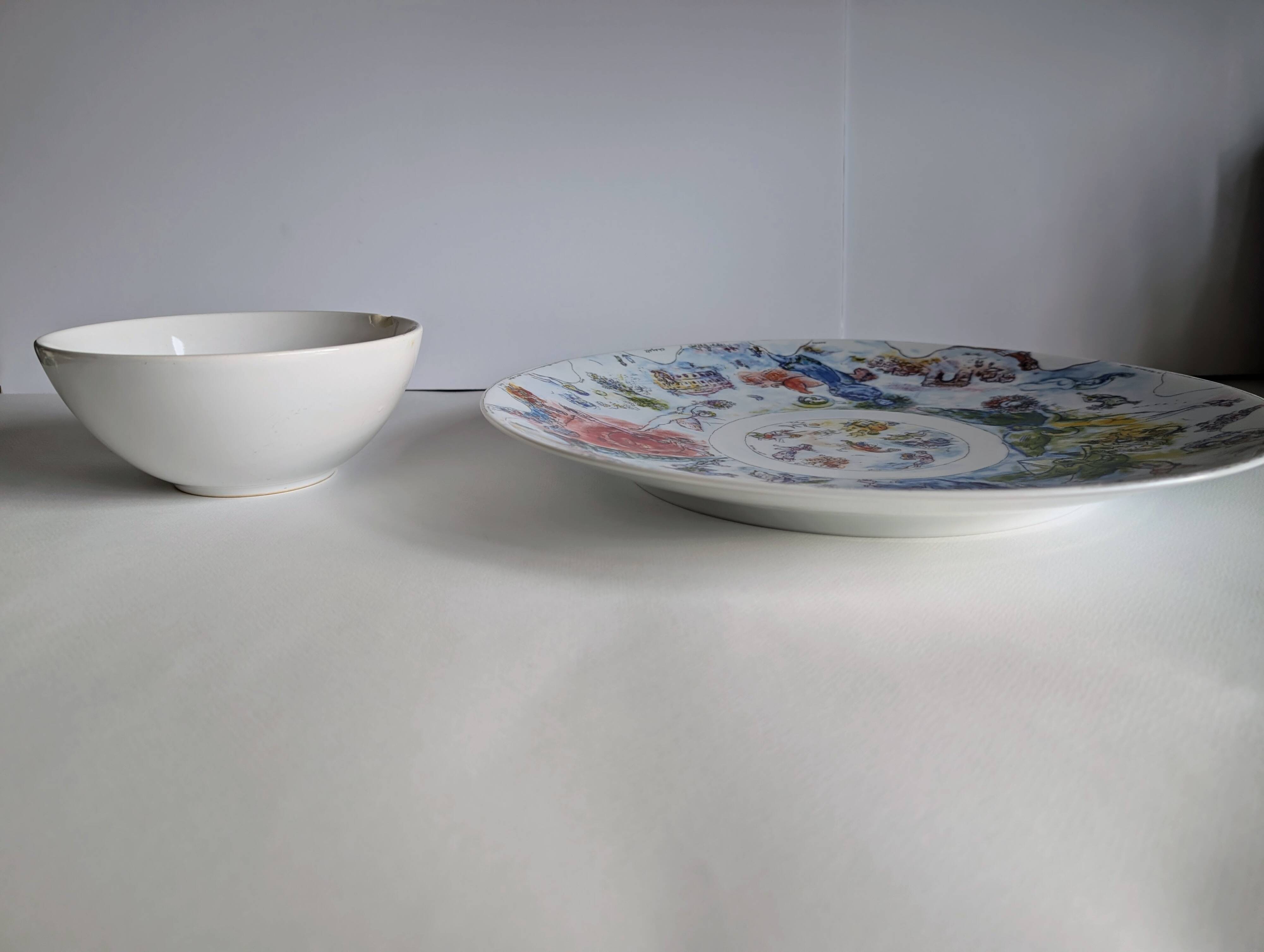 Bernardaud Marc Chagall Opéra Garnier Limoges Porcelain Coupe Plate, 36 cm