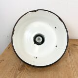 Industrial grey enamel factory lamp, 1960s