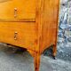 Vintage 1930s Oak Chest Of Drawers Three Drawer Cabinet