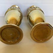 Pair of brass vases