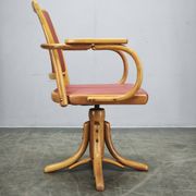 Ligna Adjustable Swivel Office Chair, Czechoslovakia, 1950s