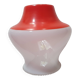 globe suspension light fixture vintage year 70 opaline orange and white