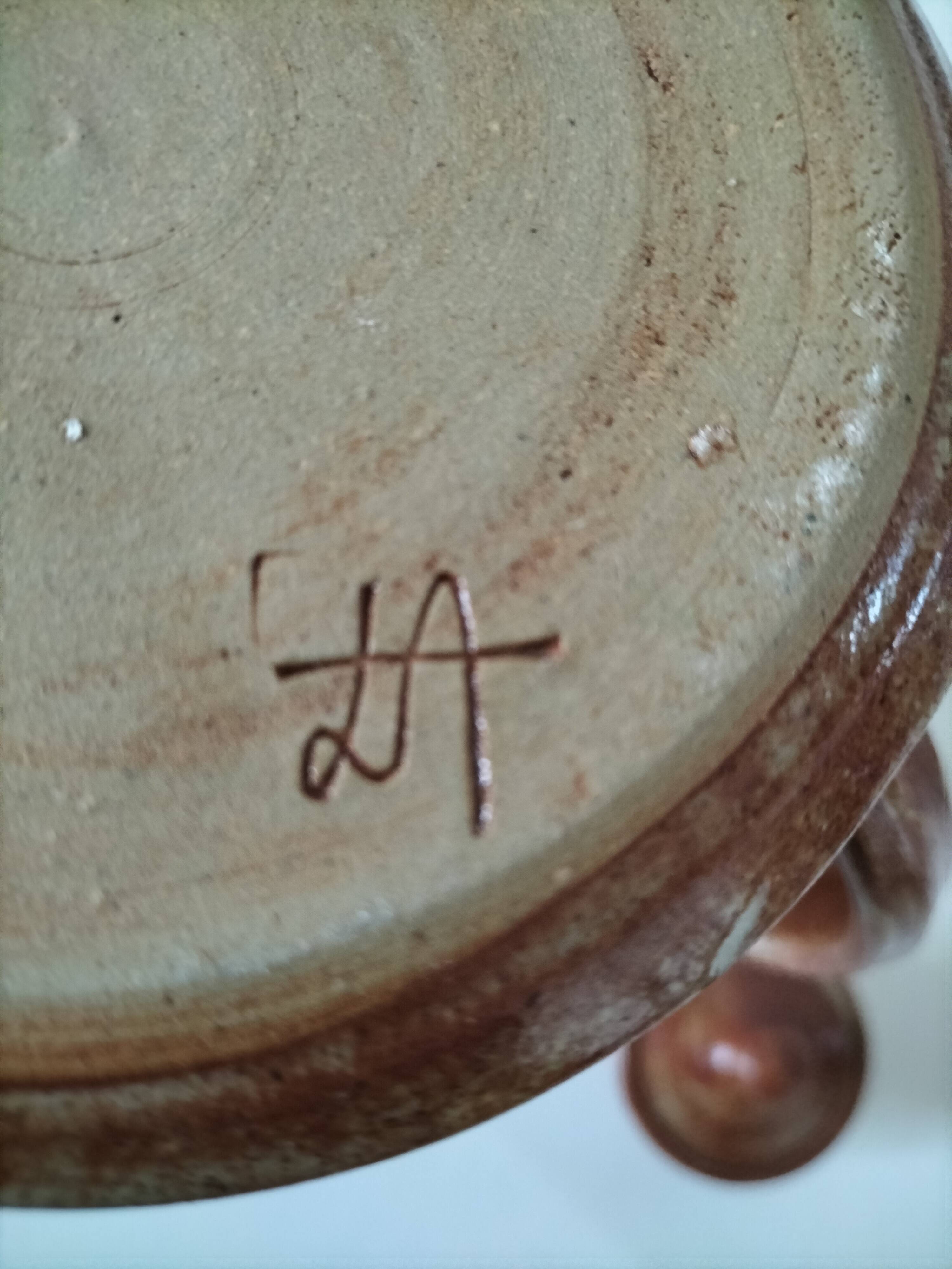 Stoneware coffee service signed Daniel Auger, Puisaye (Burgundy), 1970s