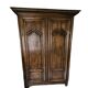 Old wardrobe with 3 shelves and small wardrobe