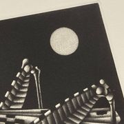 Mario avati (1921-2009), criquet, manière noire, 1970