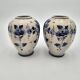 Pair of Delft vases