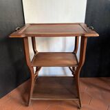 Walnut wheeled dessert trolley, circa 1900