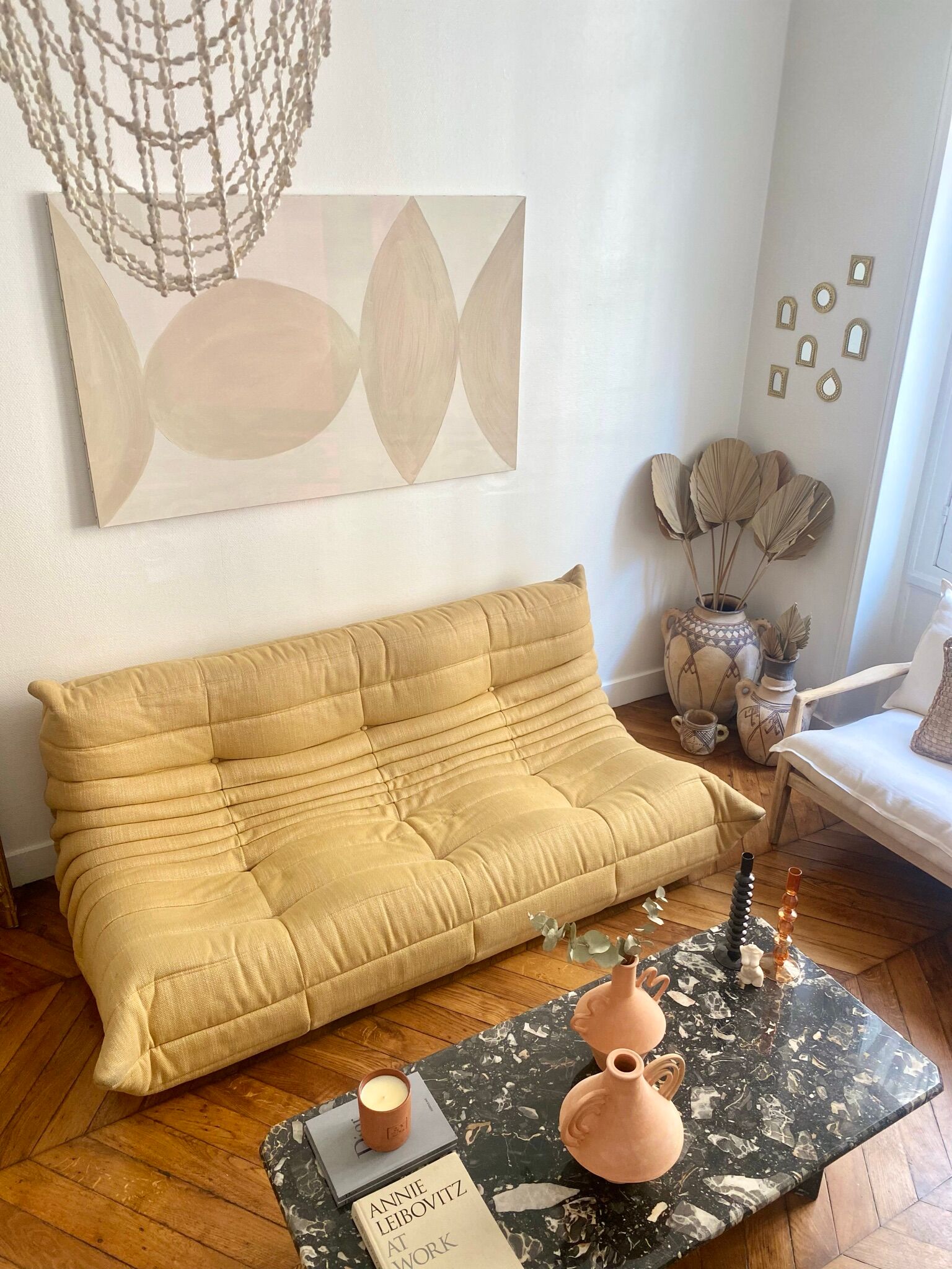 Sofa bench 3 places Togo by Michel Ducaroy edition Ligne Roset