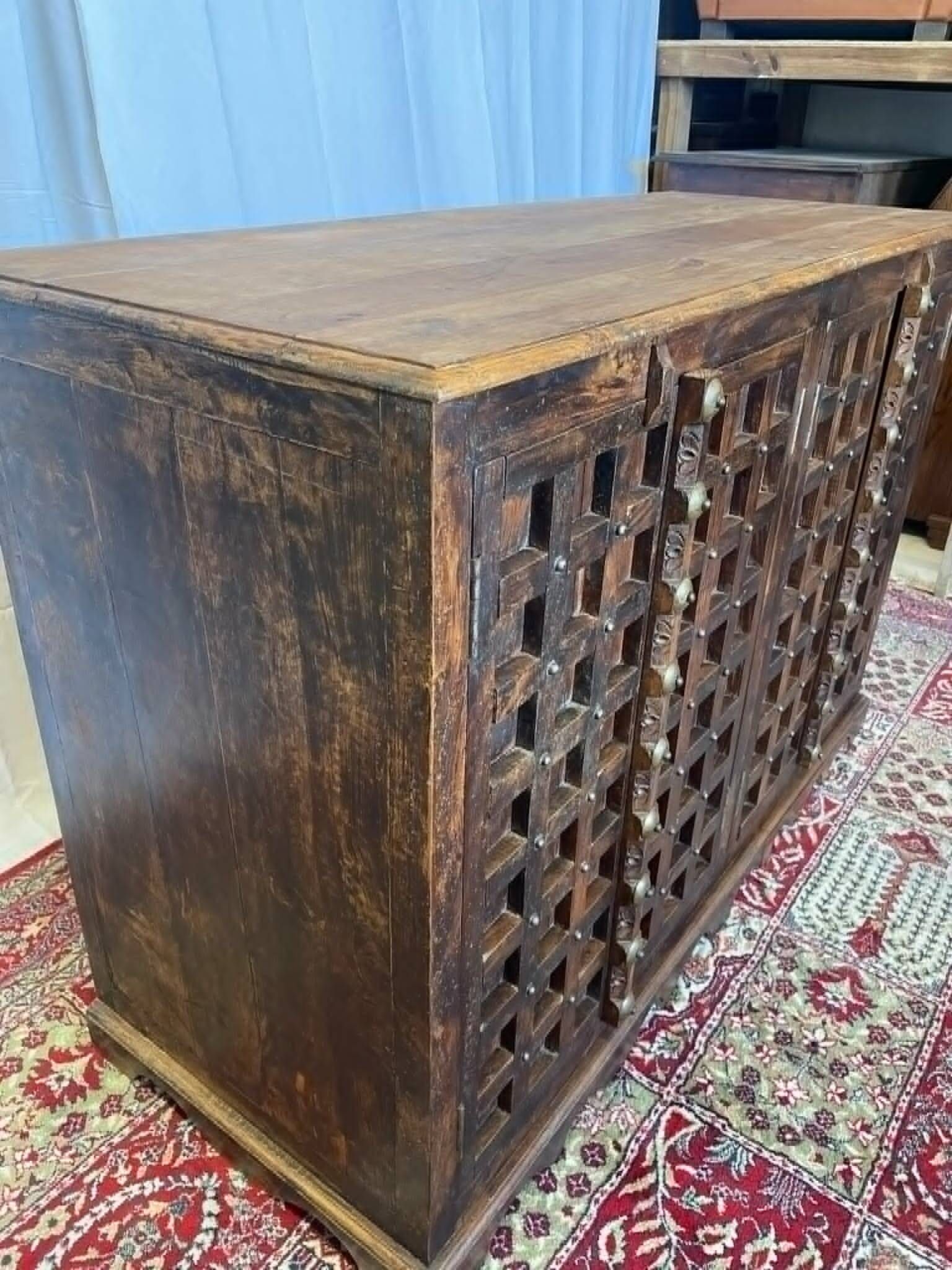 Brutalist sideboard in solid rosewood