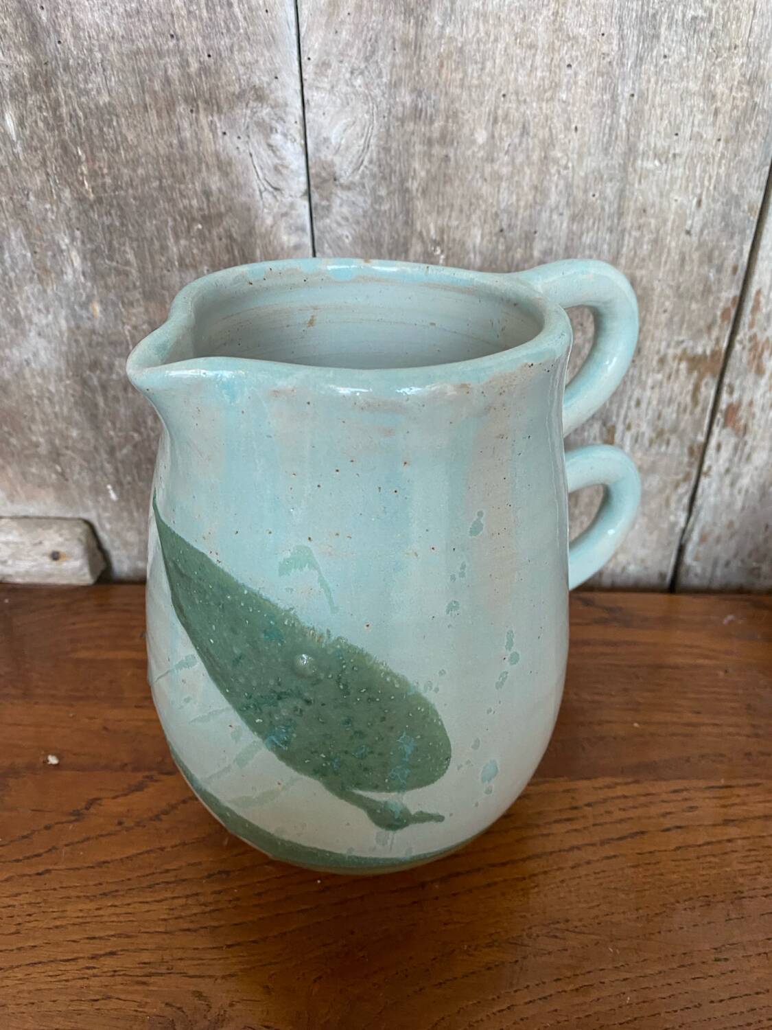 Pitcher la facoterie ceramic blei irise double handle vintage design