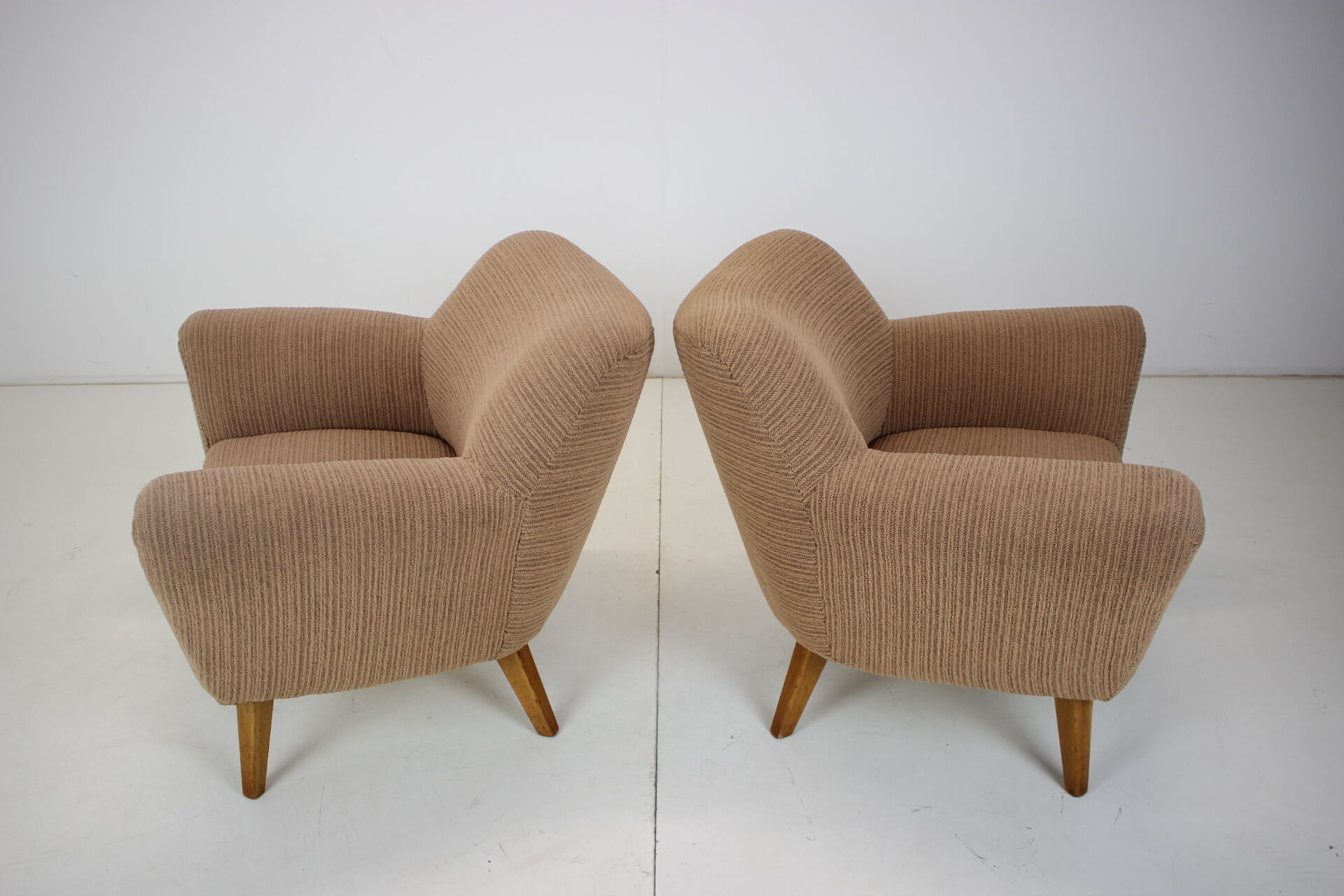 Pair of design club armchairs, 1970's.