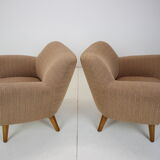 Pair of design club armchairs, 1970's.