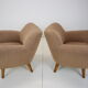Paire de fauteuils club design années 1970