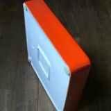 Ashtray orange ceramic by Angelo Mangiarotti for F.lli Brambilla 1968
