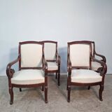 4 mahogany chairs from the Restoration period
