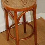 655mm canne wooden stool
