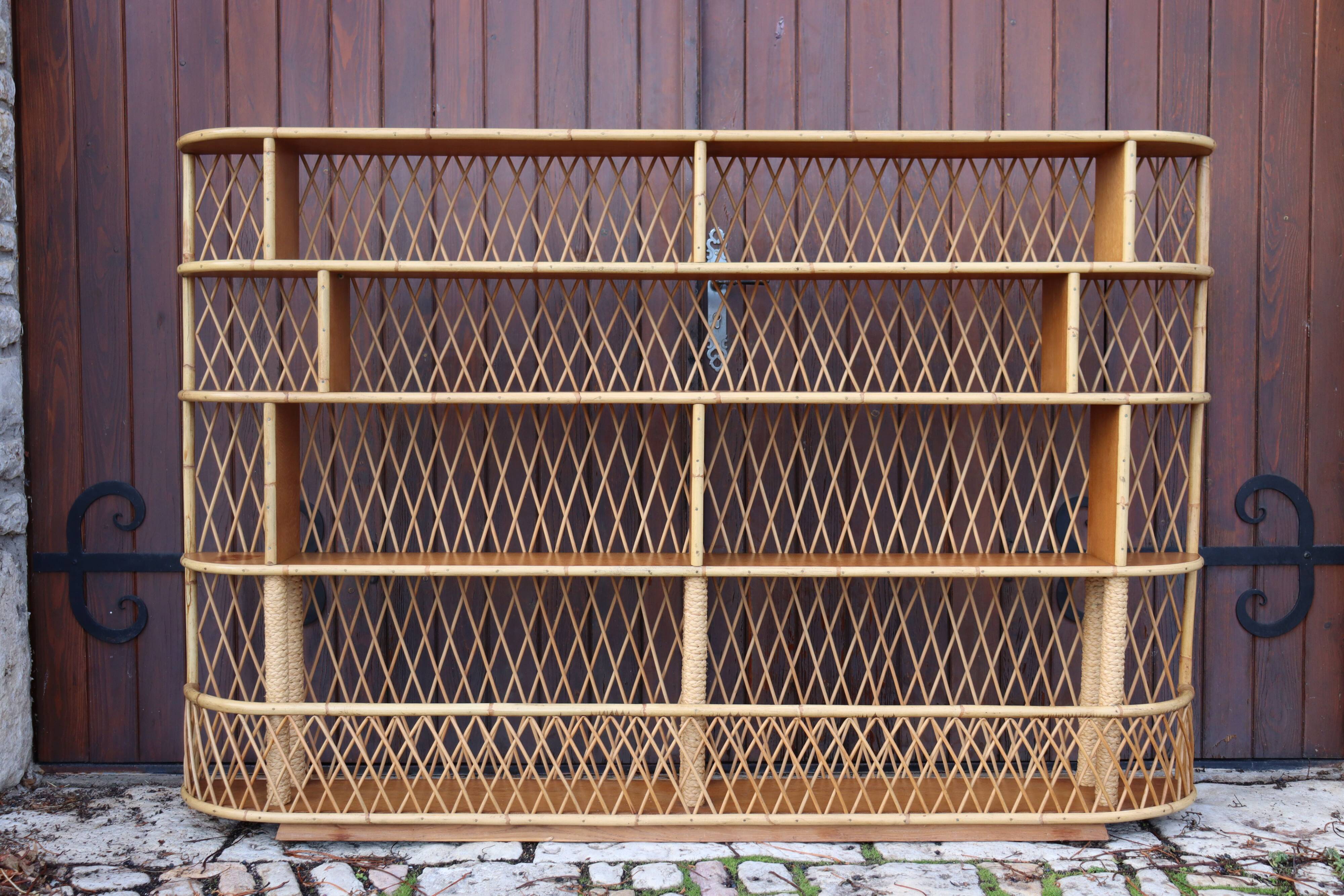 Large rattan bookcase