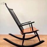 Fauteuil à bascule finlandais vintage par Varjosen Puunjalostus pour Uusikylä, 1960