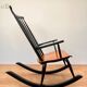 Fauteuil à bascule finlandais vintage par Varjosen Puunjalostus pour Uusikylä, 1960