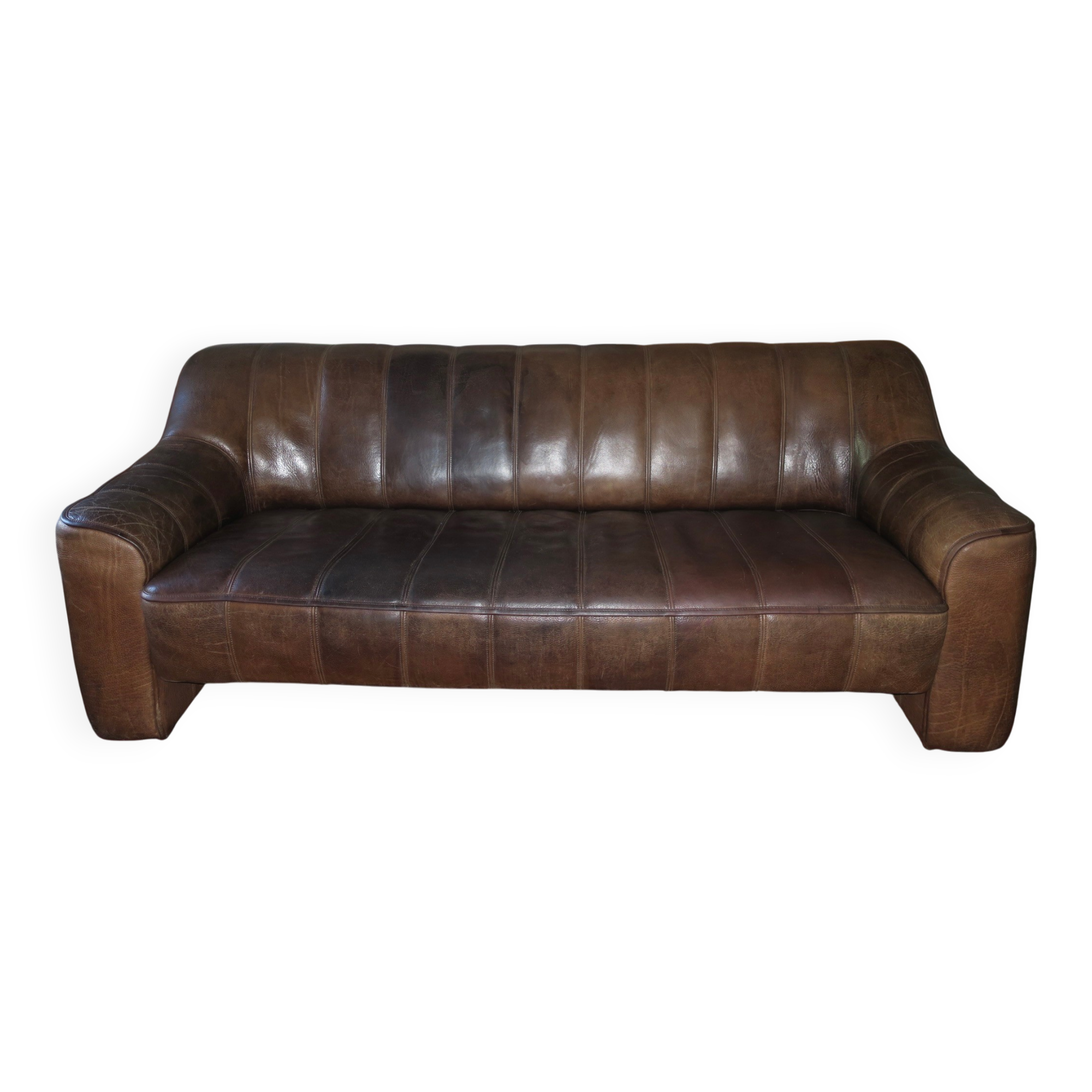 De Sede DS44 buffalo leather 3-seater sofa, Switzerland 1970s