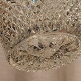 Champagne bucket in molded crystal with diamond tips