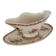Antique sauce boat from Gien, Mai model, around 1900.