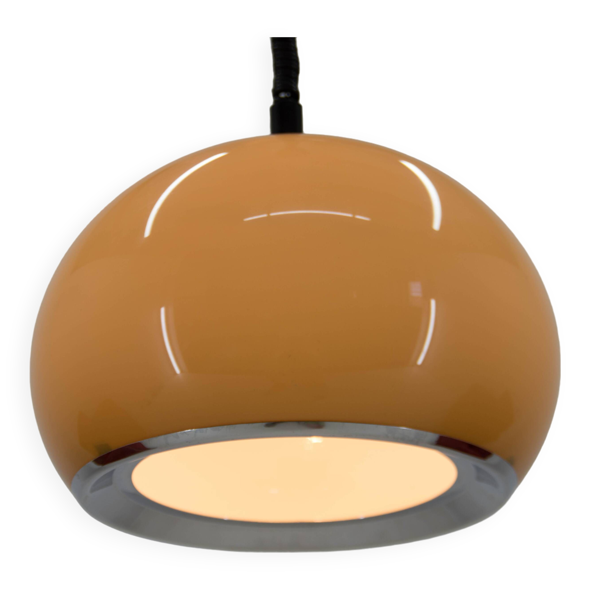 Vintage pendant light designed by Harvey Guzzini for Meblo, Italy, 1970s
