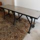 Table cast foot and zinc tray