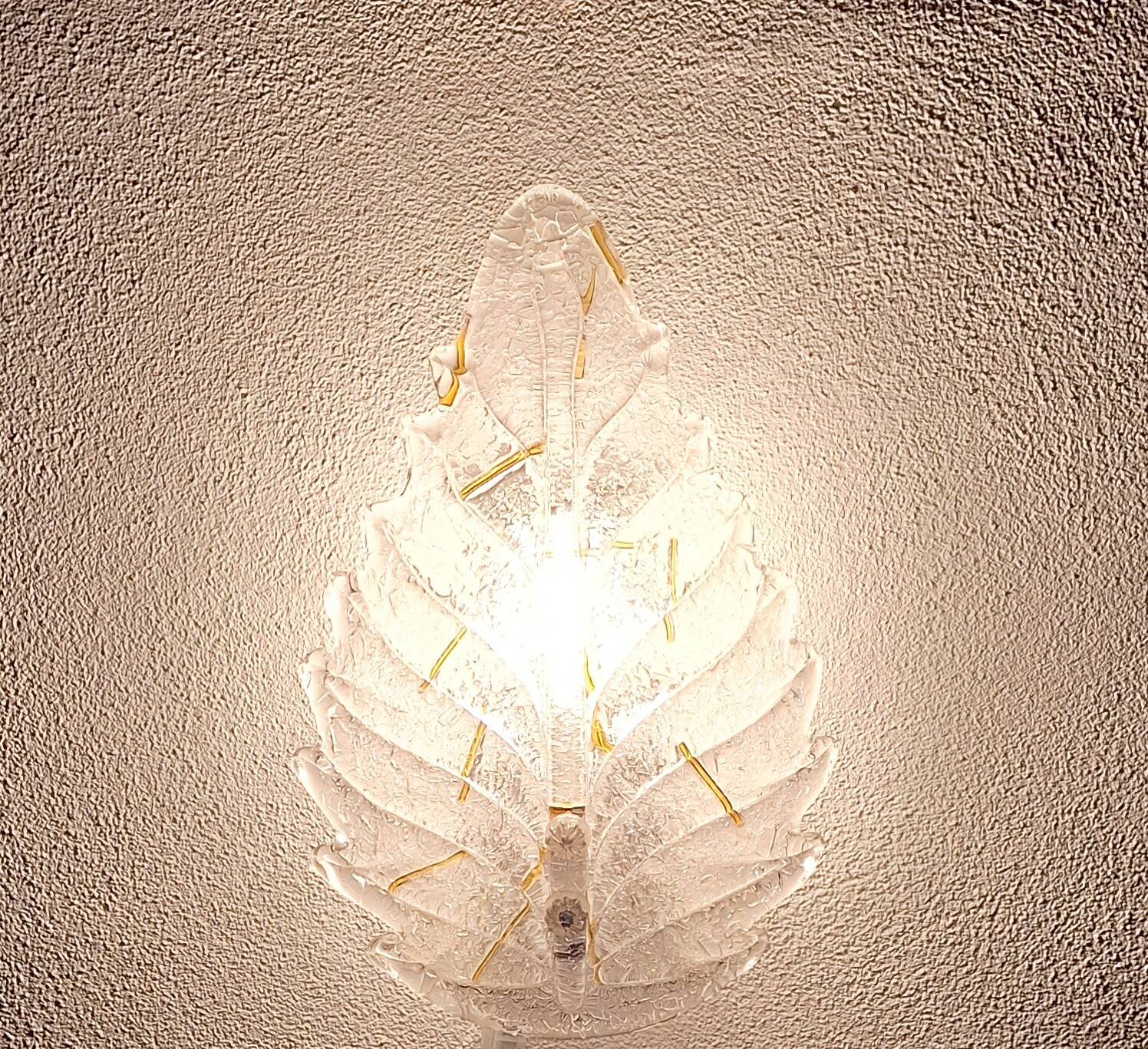 Stunning set of four vintage Murano glass wall lights