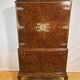 Mid-20th Century Burr Walnut Drinks Cabinet – Art Deco Elegance Meets Queen