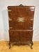 Mid-20th Century Burr Walnut Drinks Cabinet – Art Deco Elegance Meets Queen