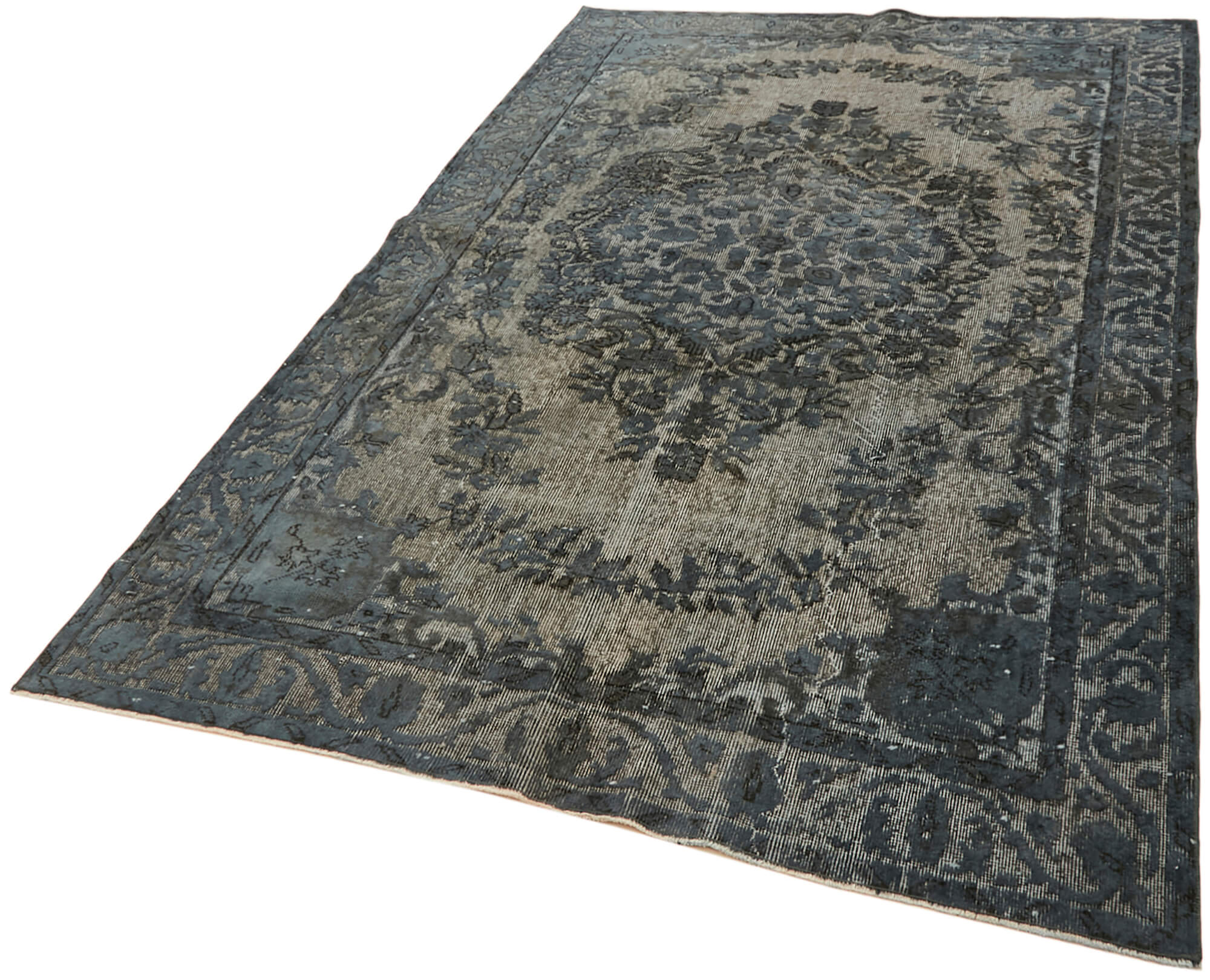 Handwoven Unique Oriental 1980s 165 cm x 274 cm Grey Rug