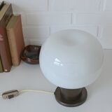 Vintage copper floor lamp brutalist mid century modern mushroom table light