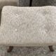 Art Deco set 1940 - 2 bridge chairs and a brown stool, wood and fabric.