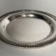 Set of 5 silvered metal coasters