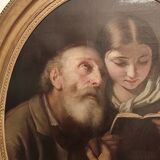 Superb old Italian school portrait of pious reading Fortunato Bello