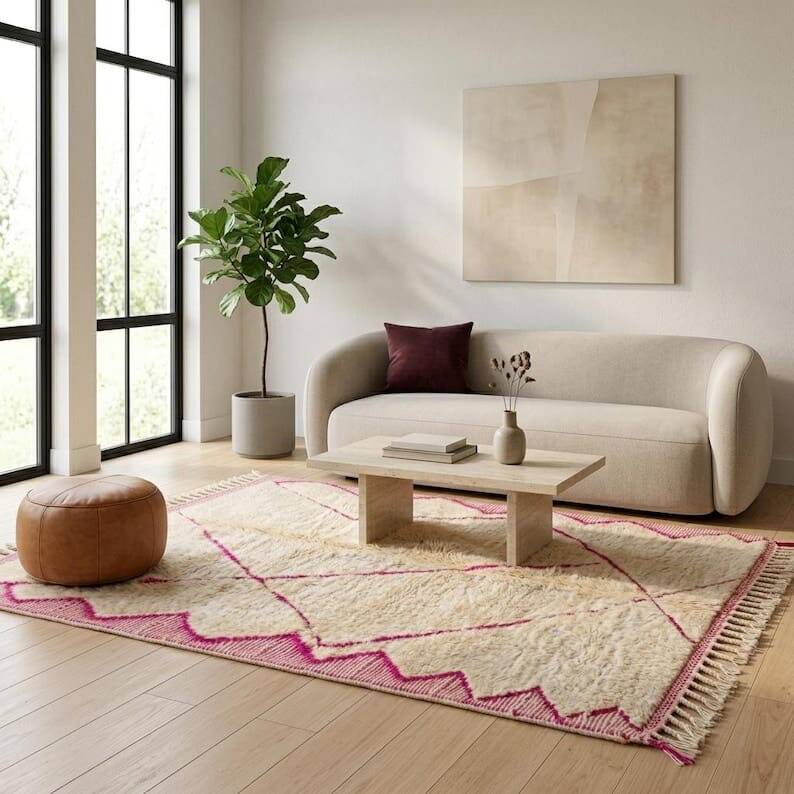 Custom traditional handwoven pure wool rug 2/3 m