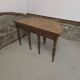 Half-moon extendable oak table for 2 to 8 people.
